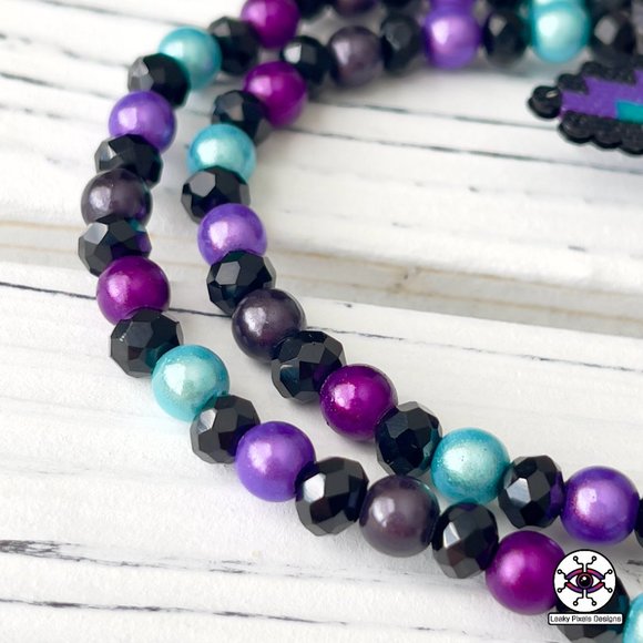 Mini Espeon Perler Necklace - Picture 2 of 5